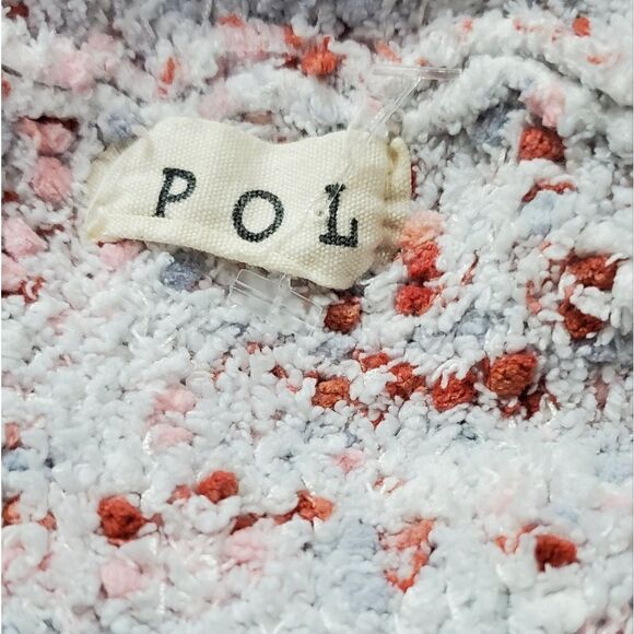 POL Baby Blue & Red & Pink Heart Cropped Oversized Sweater - Picture 5 of 5